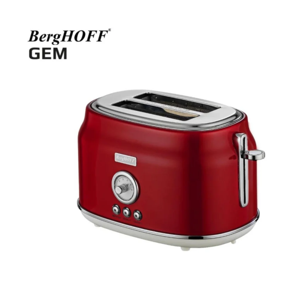 Gem Retro Kırmızı Iki Dilim Ekmek Kızartma Makinesi